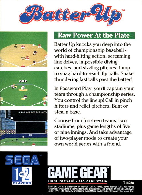 Batter Up — Box back