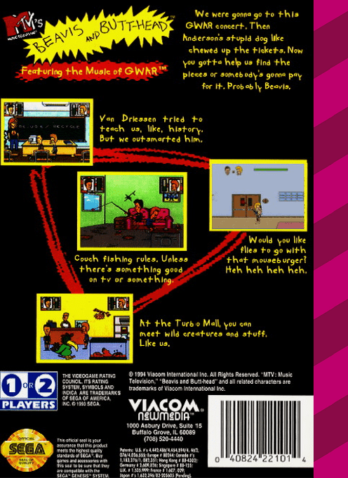 Beavis and Butt-Head — Box back