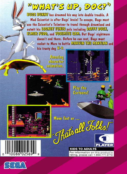 Bugs Bunny in Double Trouble — Box back