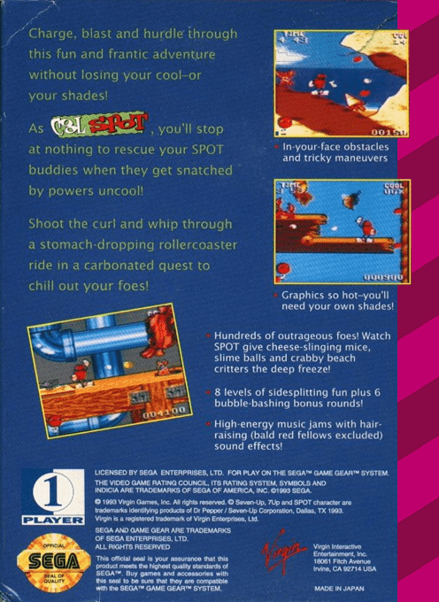 Cool Spot — Box back