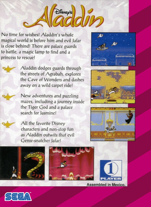 Disney's Aladdin — Box back