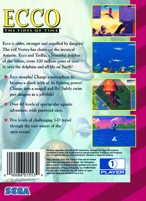 Ecco : The Tides of Time — Box back