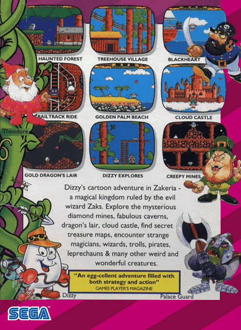 Fantastic Dizzy — Box back