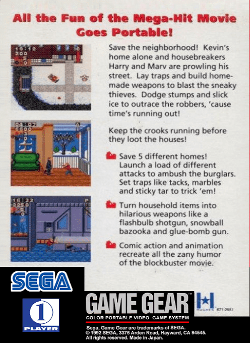 Home Alone — Box back