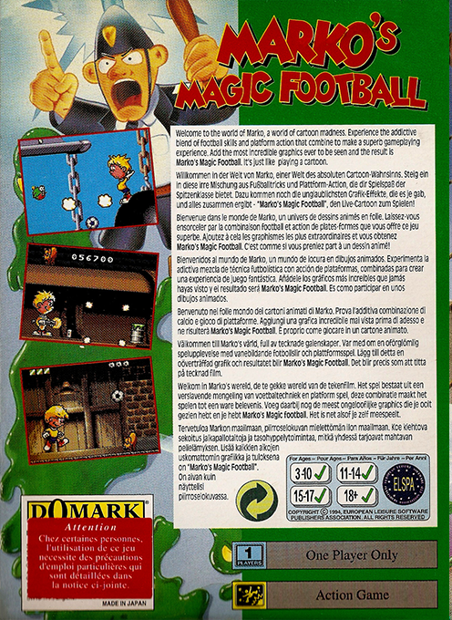 Marko's Magic Football — Box back