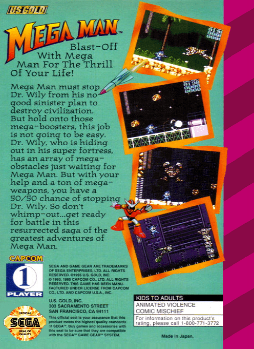 Mega Man — Box back