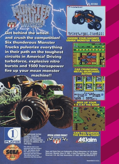 Monster Truck Wars — Box back