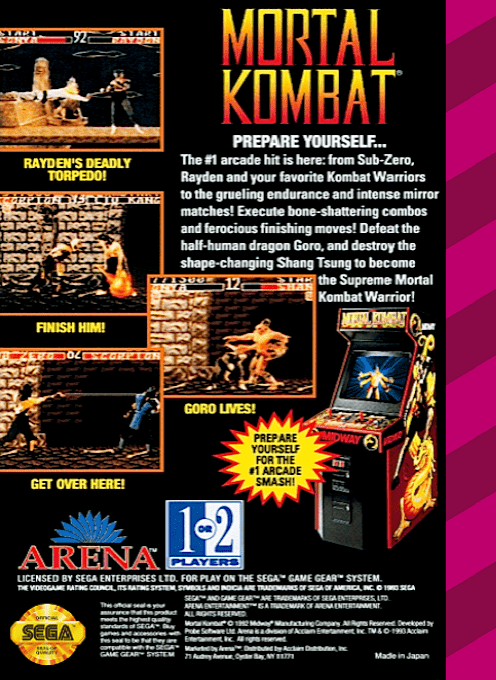 Mortal Kombat — Box back