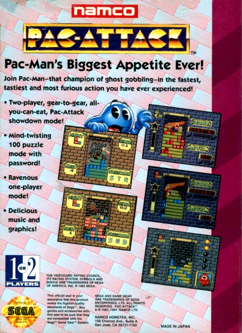 Pac-Attack — Box back