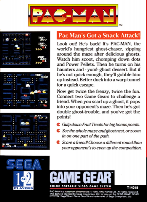 Pac-Man — Box back