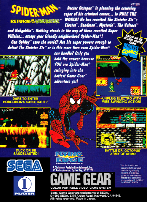 Spider-Man : Return of the Sinister Six — Box back