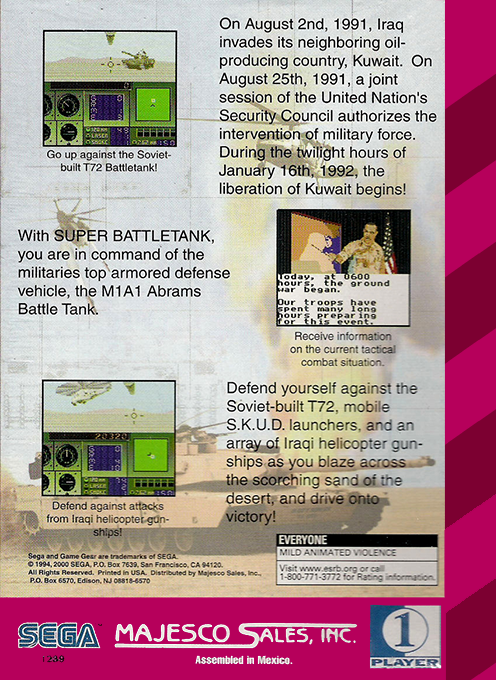 Super Battletank — Box back