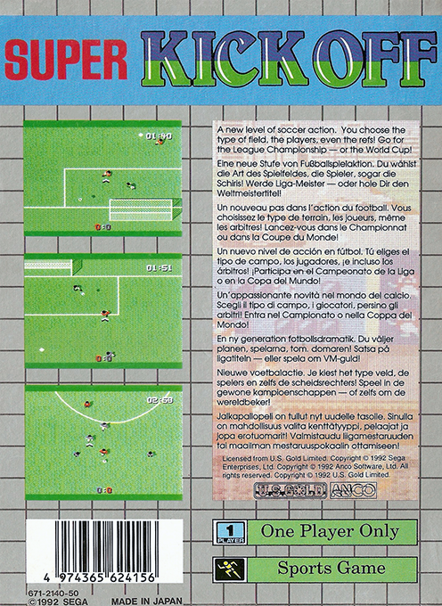 Super Kick Off — Box back