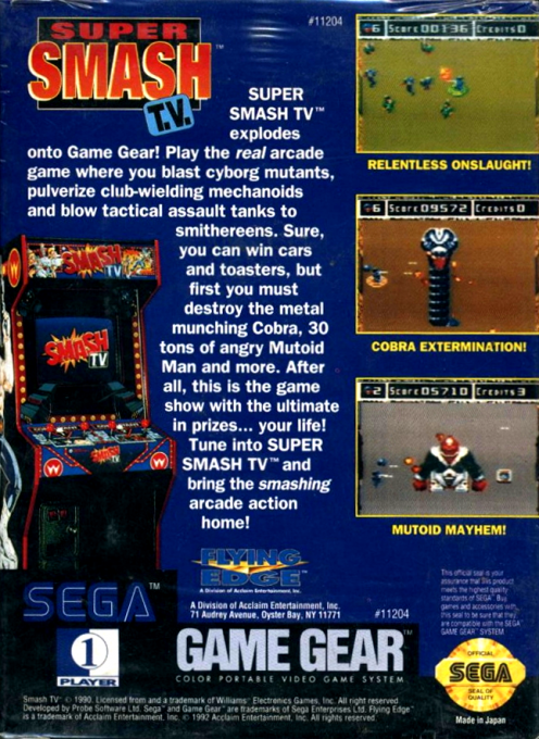 Super Smash T.V. — Box back