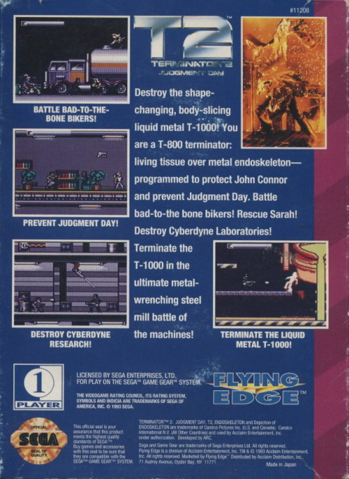 Terminator 2 : Judgment Day — Box back