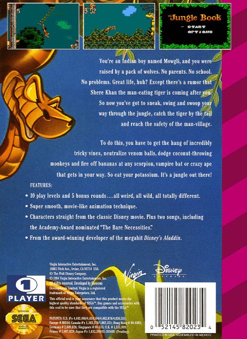 The Jungle Book — Box back