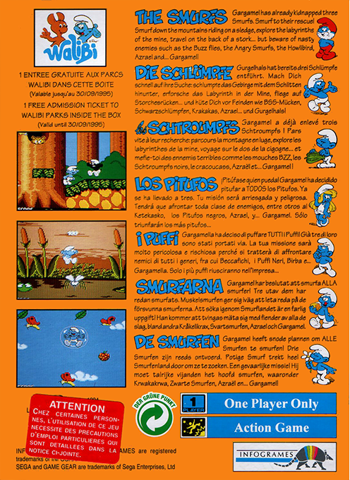 The Smurfs — Box back