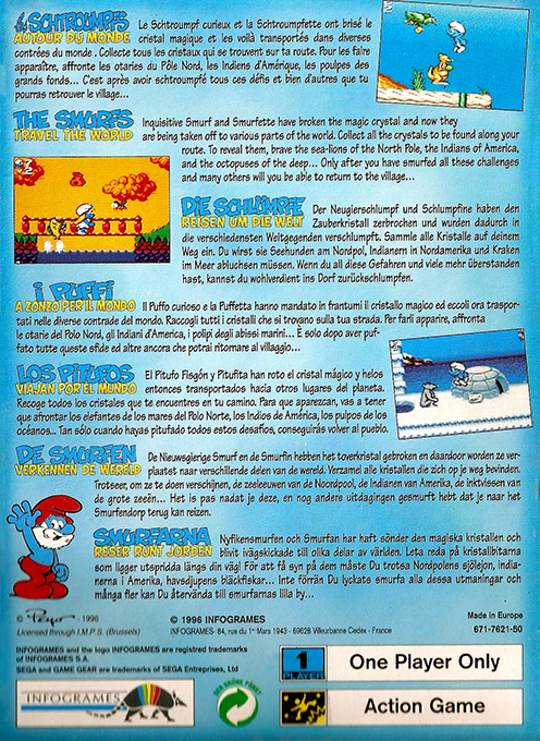 The Smurfs Travel the World — Box back