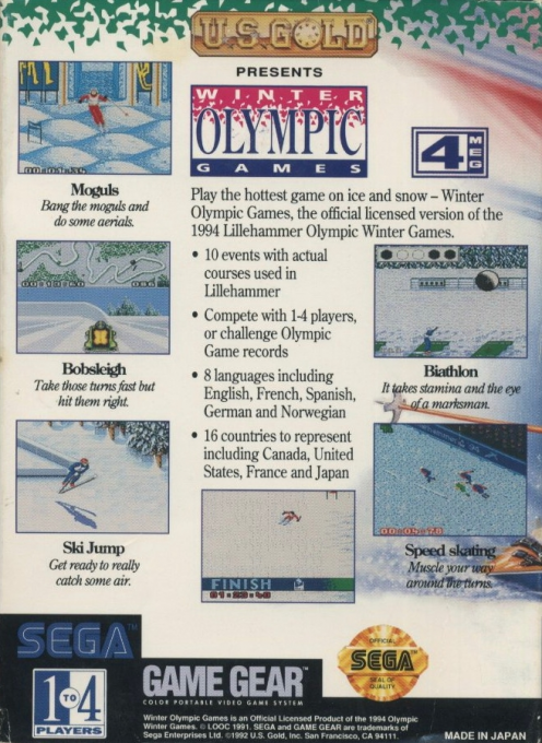 Winter Olympic Games: Lillehammer '94 — Box back