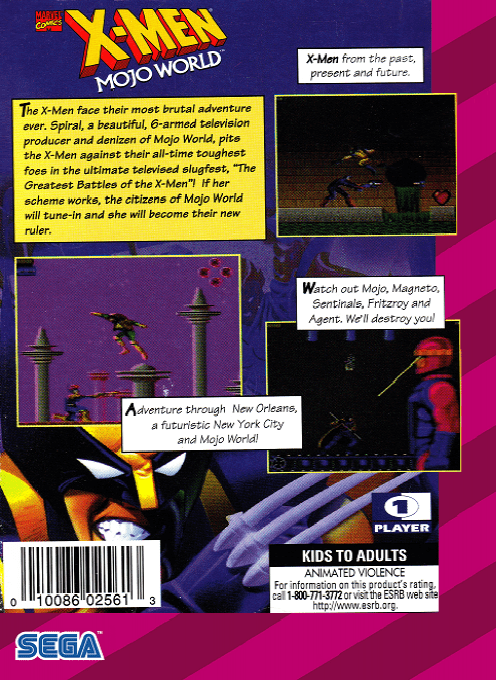 X-Men : Mojo World — Box back