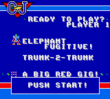 CJ Elephant Fugitive — Title screen