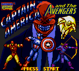Captain America and The Avengers — Title screen