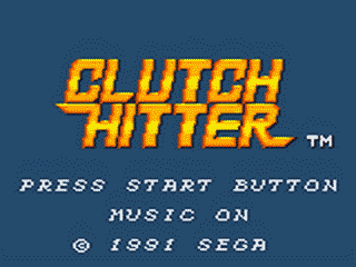 Clutch Hitter — Title screen