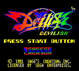 Devilish — Title screen