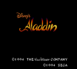 Disney's Aladdin — Title screen