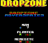Dropzone — Title screen