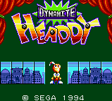 Dynamite Headdy — Title screen
