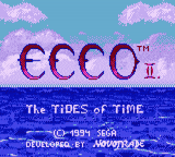 Ecco : The Tides of Time — Title screen