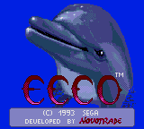 Ecco the Dolphin — Title screen