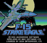 F-15 Strike Eagle — Title screen