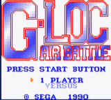 G-LOC : Air Battle — Title screen