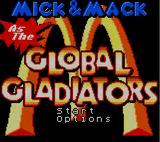 Global Gladiators — Title screen