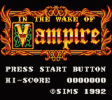 In the Wake of Vampire — Title screen
