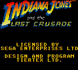 Indiana Jones and the Last Crusade — Title screen