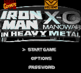 Iron Man X-O Manowar in Heavy Metal — Title screen
