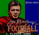 Joe Montana Football — Title screen