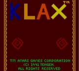 Klax — Title screen