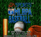 MLBPA Baseball — Title screen