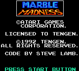 Marble Madness — Title screen