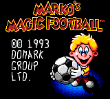 Marko's Magic Football — Title screen