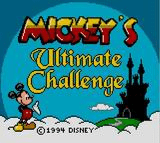 Mickey's Ultimate Challenge — Title screen