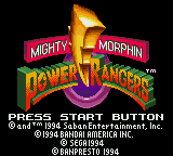Mighty Morphin Power Rangers — Title screen