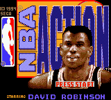 NBA Action Starring David Robinson — Title screen