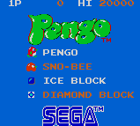 Pengo — Title screen
