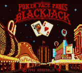 Poker Face Paul's Blackjack — Title screen