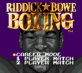 Riddick Bowe Boxing — Title screen